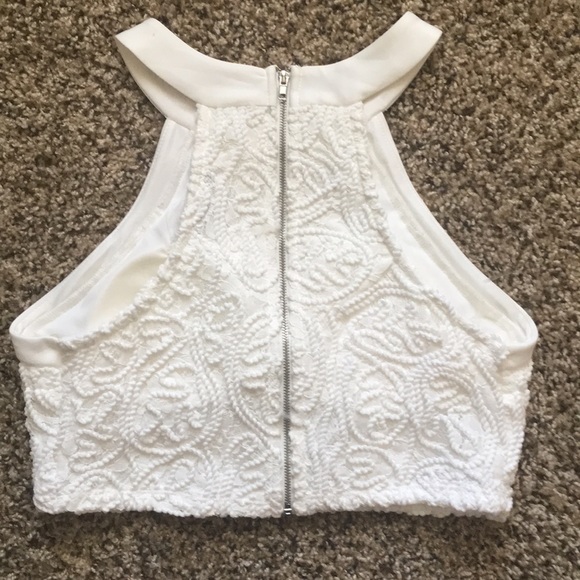 White Crop Top for cocktail party wedding Size S - Picture 2 of 4